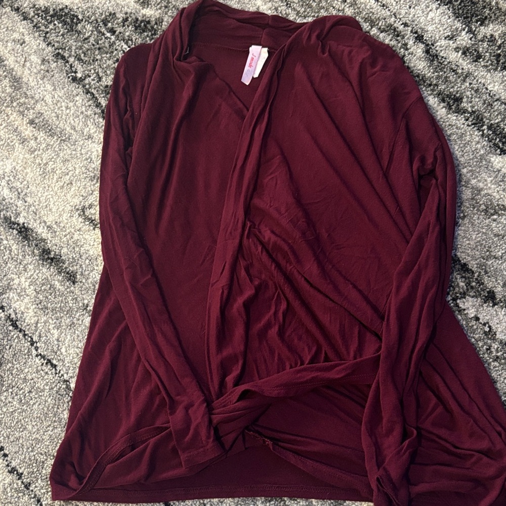 Elegant Burgundy Women's Top